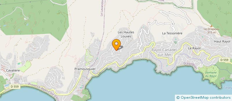 localisation de l'entreprise DZ IMMO à RAYOL-CANADEL-SUR-MER