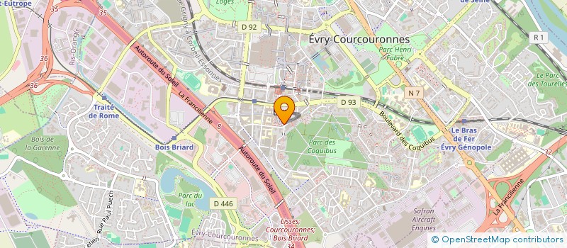 localisation de l'entreprise DZ POWER à EVRY-COURCOURONNES