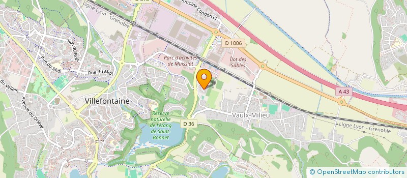 localisation de l'entreprise DZIRI LAVIALLE  VAULX-MILIEU