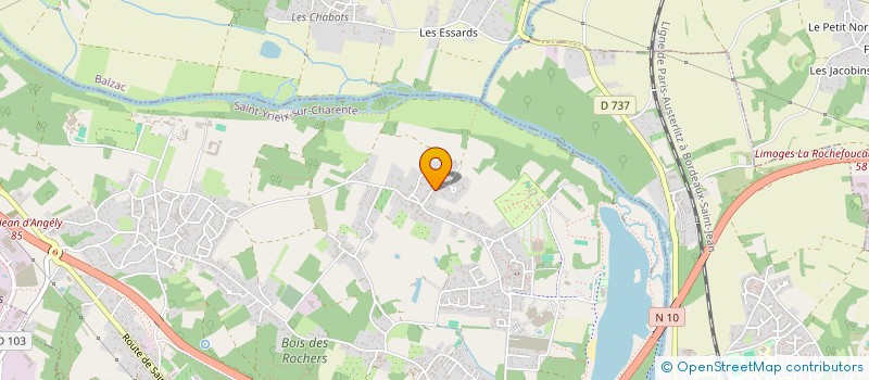 localisation de l'entreprise DZY16 à SAINT-YRIEIX-SUR-CHARENTE