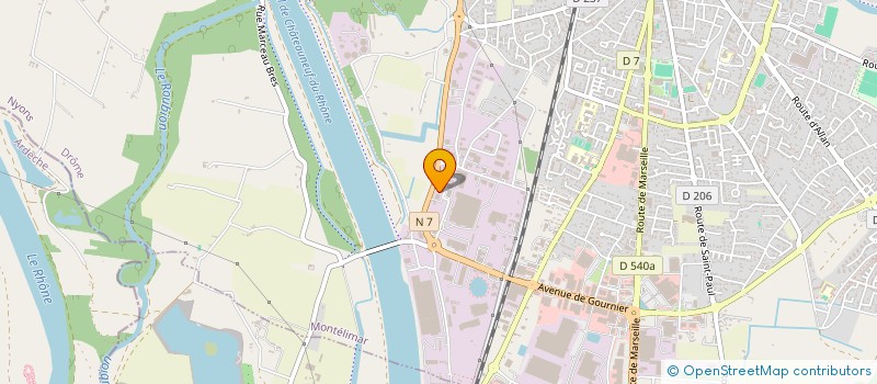 localisation de l'entreprise E 2 A  MONTELIMAR