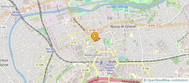 localisation de l'entreprise E 2 F  NOISY-LE-GRAND