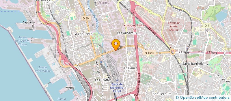localisation de l'entreprise E.2.J. à MARSEILLE