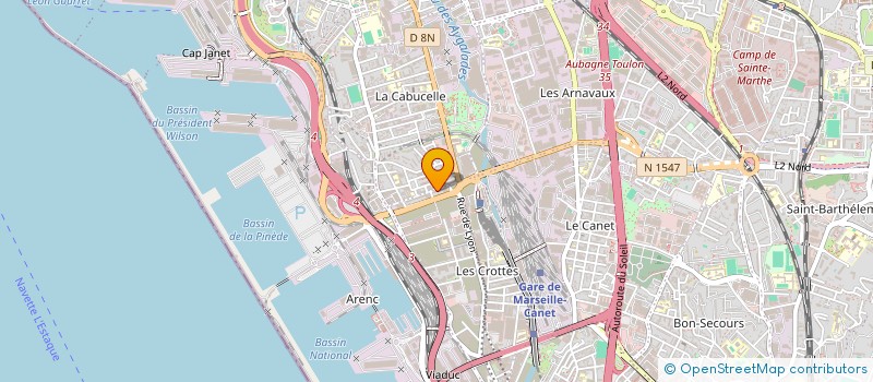 localisation de l'entreprise E.2.M.S ENTR MEDITERRANEENNE MULTI SCES à MARSEILLE