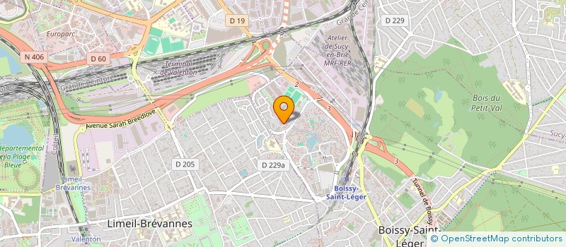 localisation de l'entreprise E à BOISSY-SAINT-LEGER