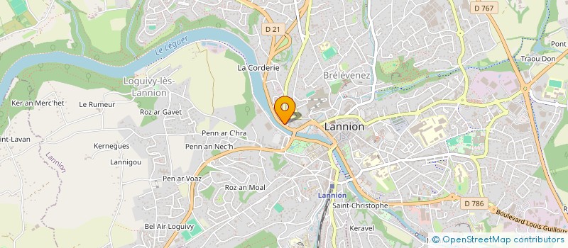 localisation de l'entreprise E.A.A. (ENERGIE ARMOR AQUITAINE)  LANNION