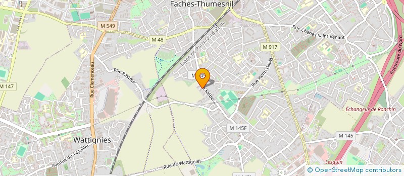 localisation de l'entreprise E.A.B.S. à FACHES-THUMESNIL