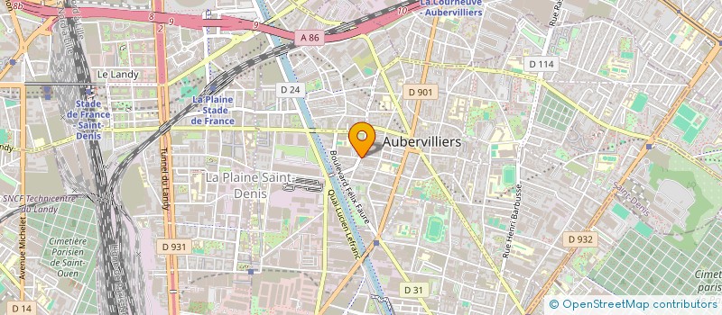 localisation de l'entreprise E A COUVERTURE  AUBERVILLIERS