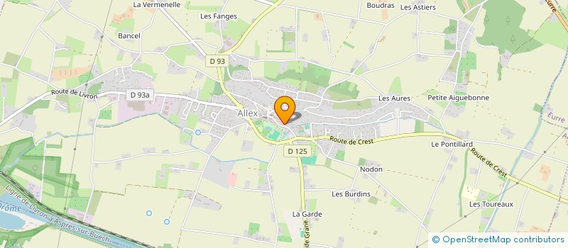 localisation de l'entreprise E.A.D.B (EVEIL AUTOUR DE BEBE)  ALLEX