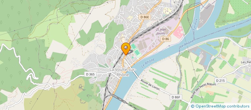 localisation de l'entreprise E.A.G.  LA VOULTE-SUR-RHONE