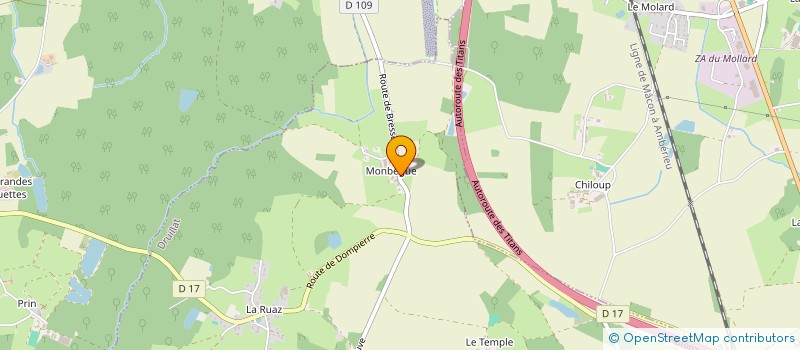 localisation de l'entreprise E.A.I. - ELECTRICITE AMENAGEMENT INTERIEUR  DRUILLAT