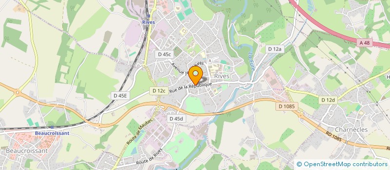 localisation de l'entreprise E.A.L  RIVES