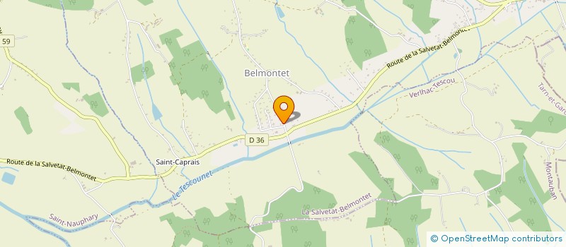 localisation de l'entreprise E.A.L.S  LA SALVETAT-BELMONTET