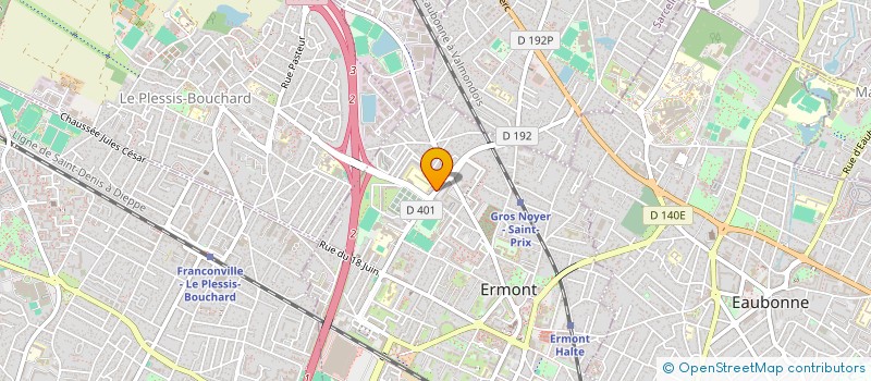 localisation de l'entreprise E A M  ERMONT