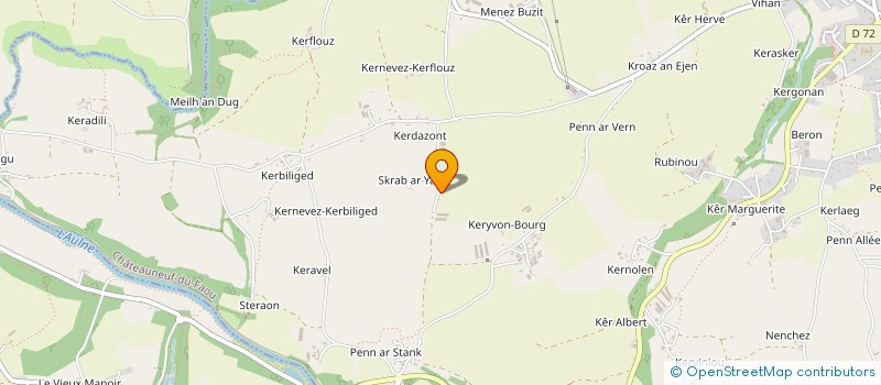 localisation de l'entreprise E.A.R.L. DE KERLOGAN à CHATEAUNEUF-DU-FAOU