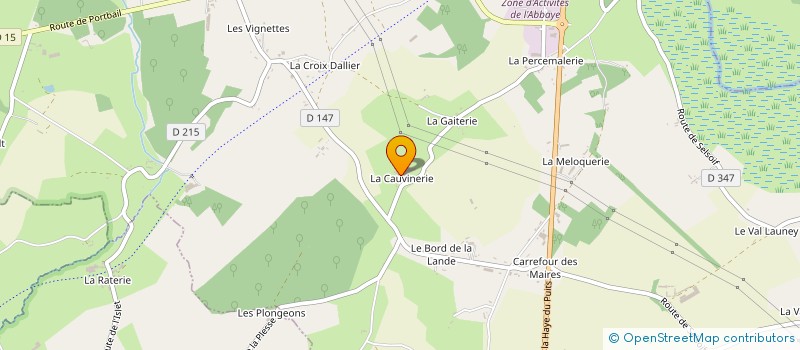 localisation de l'entreprise E.A.R.L. DE LA CAUVINERIE à SAINT-SAUVEUR-LE-VICOMTE