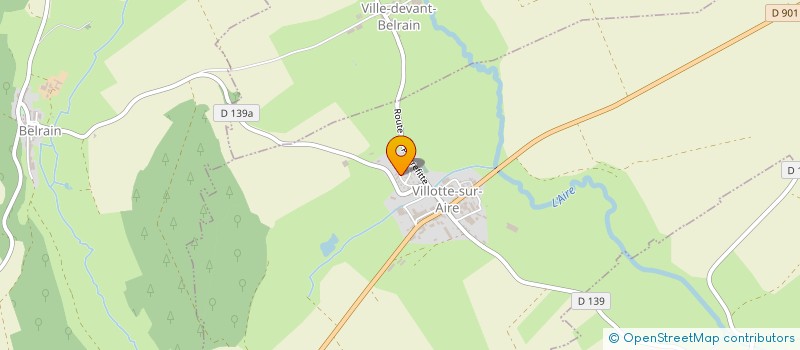 localisation de l'entreprise E.A.R.L. DES MAYES à VILLOTTE-SUR-AIRE