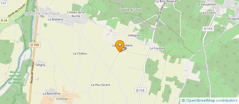 localisation de l'entreprise E A R L LES JUSTICES  LA ROCHE-CLERMAULT