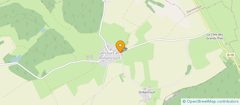 localisation de l'entreprise E.A.R.L.U. DU JARDIN FLORIN à GERCOURT-ET-DRILLANCOURT