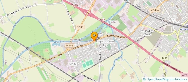 localisation de l'entreprise E.A.V  ERQUINGHEM-LYS