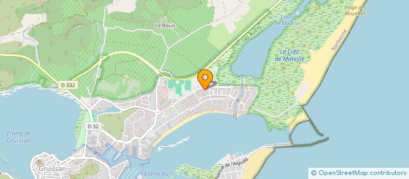 localisation de l'entreprise E.B. à GRUISSAN