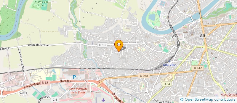 localisation de l'entreprise E.B à ALBI