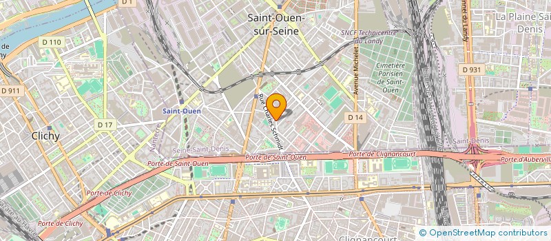 localisation de l'entreprise E.B.B. à SAINT-OUEN-SUR-SEINE