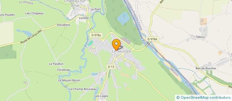 localisation de l'entreprise E.B.B. DEPANNAGE SARL à LE VEURDRE