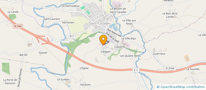 localisation de l'entreprise E.B BATIMENT  SAINT-CARADEC