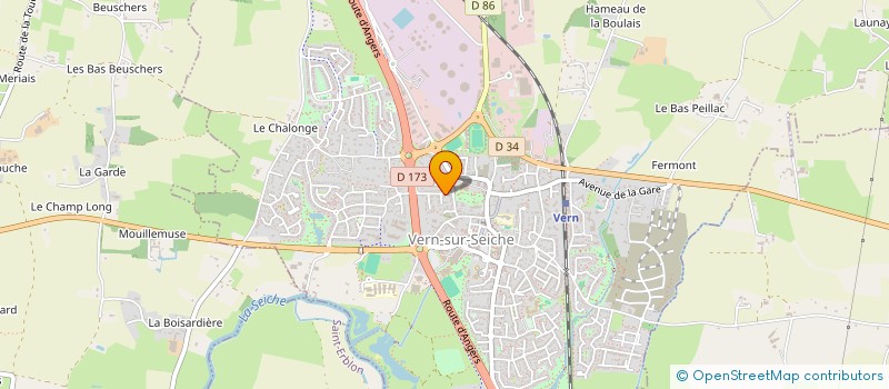 localisation de l'entreprise E B C  VERN-SUR-SEICHE