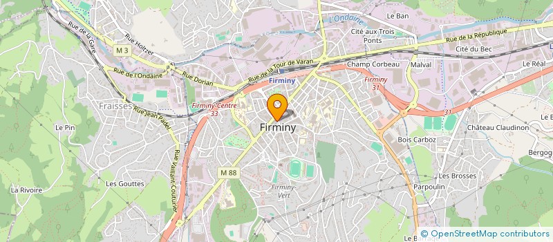 localisation de l'entreprise E B C DIFFUSION à FIRMINY