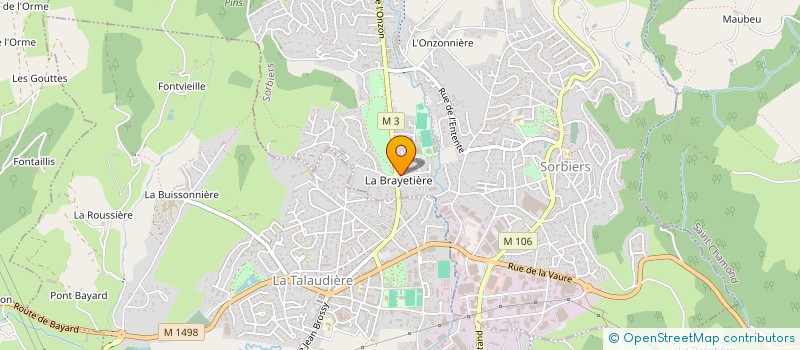 localisation de l'entreprise E B C J  SORBIERS