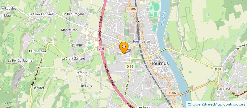 localisation de l'entreprise E.B. DIS à TOURNUS