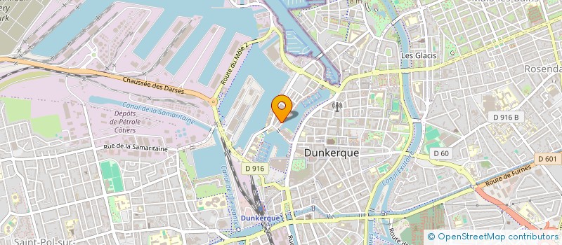 localisation de l'entreprise E.B.E. INVEST à DUNKERQUE