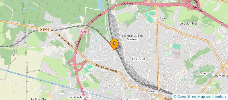 localisation de l'entreprise E.B. ELEC  VIERZON