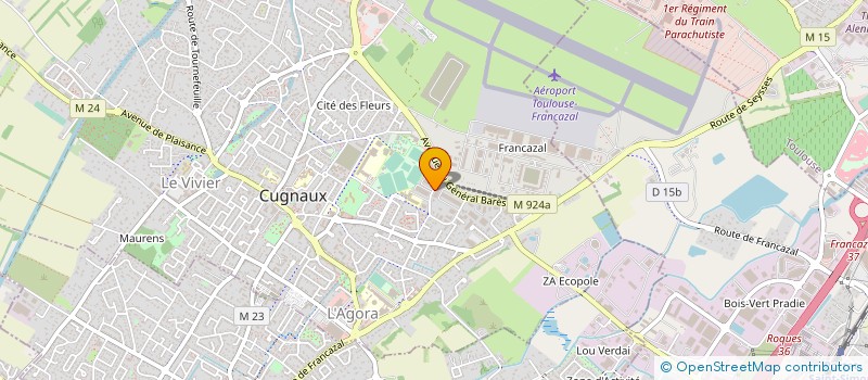 localisation de l'entreprise E.B.F. à CUGNAUX