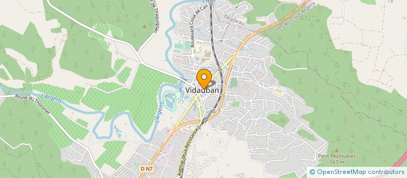 localisation de l'entreprise E B H à VIDAUBAN