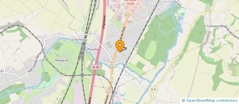 localisation de l'entreprise E.B.H.R à CHASSENEUIL-DU-POITOU
