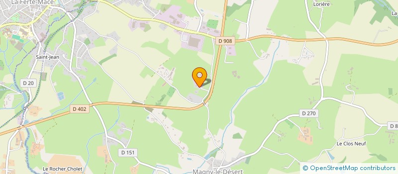 localisation de l'entreprise E.B.I. à MAGNY-LE-DESERT