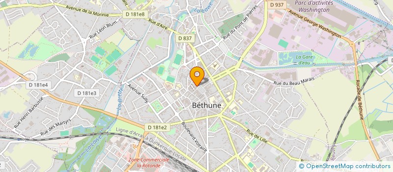 localisation de l'entreprise E.B.L à BETHUNE