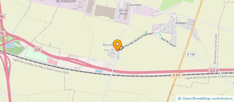 localisation de l'entreprise E.B.M  MONTEREAU-SUR-LE-JARD