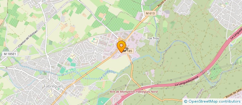 localisation de l'entreprise E.B.M. - ECO BUREAU MONTPELLIER SARL  FABREGUES