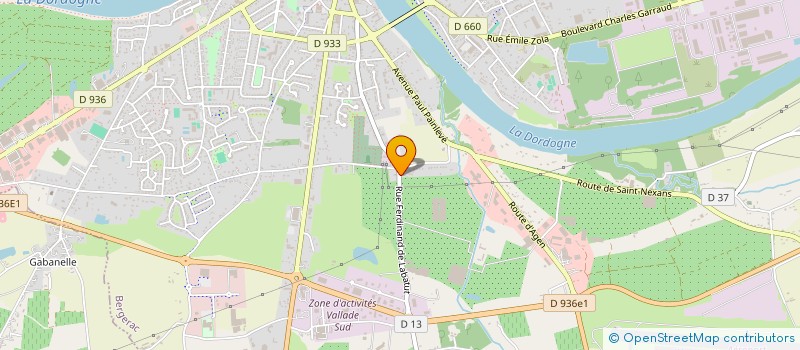 localisation de l'entreprise E B M S à BERGERAC