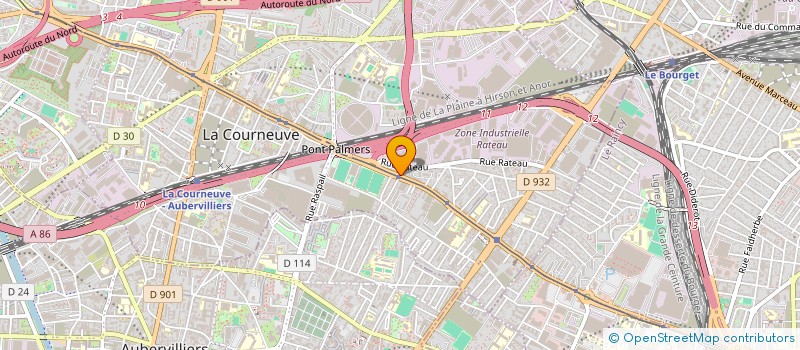 localisation de l'entreprise E.B.N.F à LA COURNEUVE