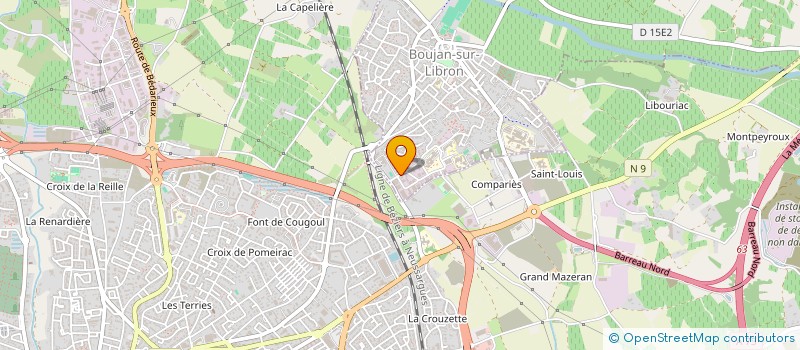 localisation de l'entreprise E.B.P à BOUJAN-SUR-LIBRON