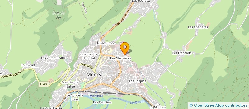 localisation de l'entreprise E B P FINANCE à MORTEAU