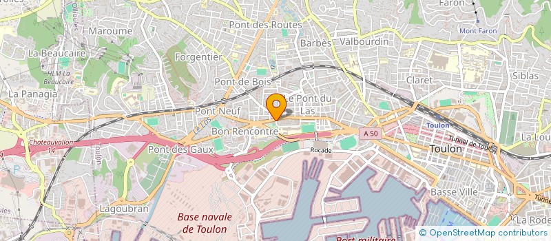 localisation de l'entreprise E B PONT à TOULON