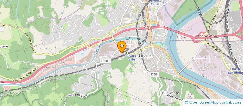 localisation de l'entreprise E.B.T.C à GIVORS