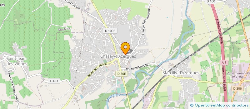 localisation de l'entreprise E.B. TANDEM à CHAZAY-D'AZERGUES