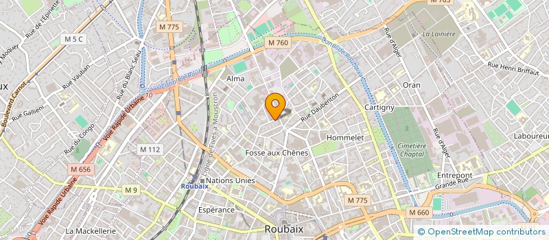 localisation de l'entreprise E-BIOFIRM à ROUBAIX